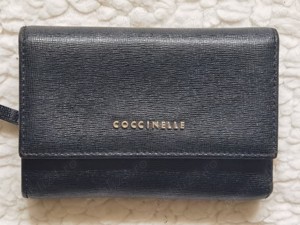 Portofel negru dama Coccinelle piele naturala 24 compartimente