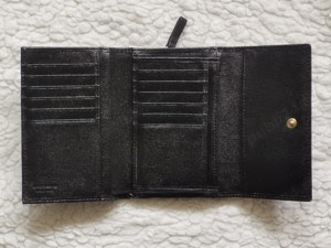 Portofel negru dama Coccinelle piele naturala 24 compartimente - imagine 2