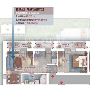 2 camere Incalzire in Pardoseala -300 m STB-credit ipotecar 15% - imagine 3