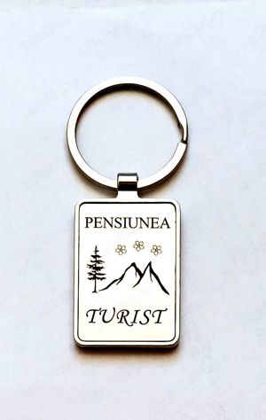 Breloc metal, gravat laser,hotel,pensiune,personalizare. - imagine 2