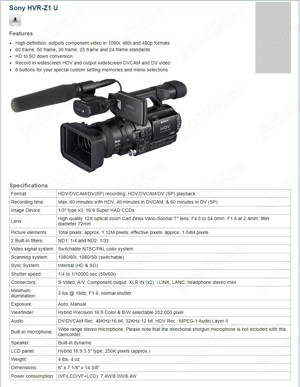 Camera video SONY Z1U - imagine 8