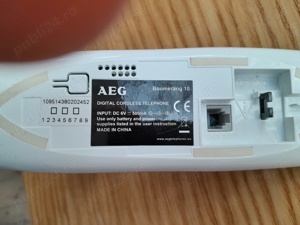 2 Telefoane AEG fara fir (Boomerang si Eclipse 15), albe - imagine 10