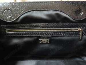 Geanta Gianni Versace Black Leather Snap Out Of It Satchel - imagine 2
