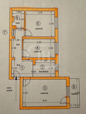 Apartament renovat cu 3 camere decomandat, zona Gruia - imagine 8