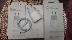 set incarcator 20w fast charge iPhone adaptor priza type c +cablu type c lightning