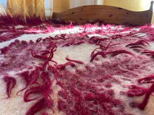 Țol țărănesc prelucrat manual - imagine 3