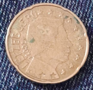 Moneda 20 eurocenti Luxemburg 