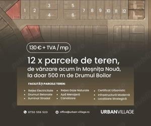 Parcelă de teren, de vanzare, in cartierul rezidential Urban Village- Mosnita Noua  - imagine 1