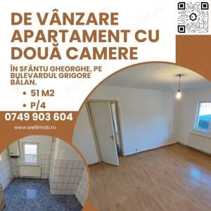 De vânzare apartament cu două camere în Sfântu Gheorghe, pe Bulevardul Grigore Bălan!