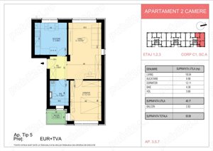 Apartament 2 camere, etaj 1, 59.900+ tva, bloc nou- Sos.Leordeni. - imagine 6