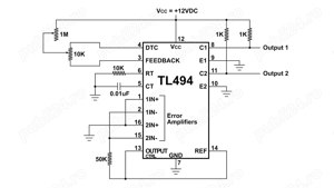 Intergrat IC TL494C - PWM controller - SOP (16) - imagine 2