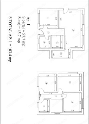 Duplex despartit prin camera tehnica P+1, 4 camere, 2 bai - 153.000 - imagine 14