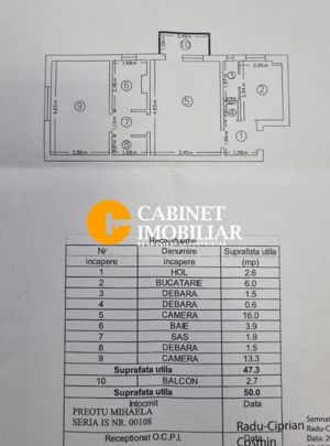 Podu Ros/Cantemir - Bloc Fara Risc - 2 Camere modelul mare cu 3 debarale - imagine 6