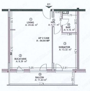 PF închiriez apartament 2 camere Florești, Eroilor - imagine 9