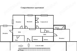 Apartament cu 4 camere, bucatarie, 2 bai - imagine 3