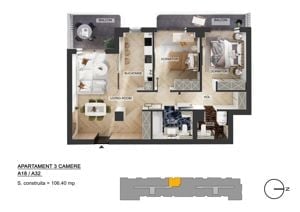 Apartament 3 camere | Pipera Plaza | 2 Terase  | Bloc Finalizat