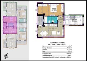 Apartamente in bloc nou, 2 camere, 47 mp utili, zona Sala Polivalenta - imagine 5