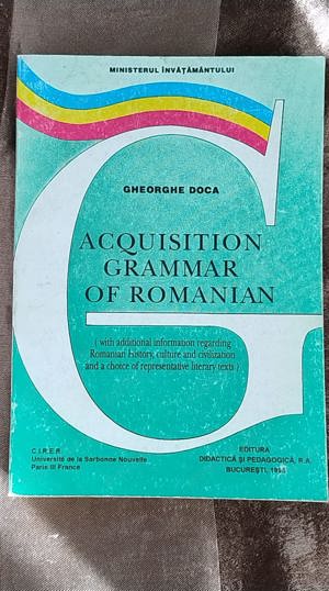 Gheorghe Doca - Acquisition grammar of romanian