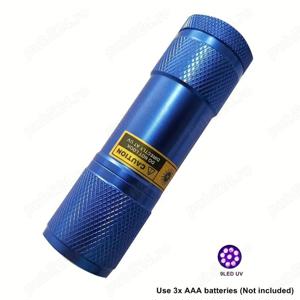 lanterna UV 9 leduri lumină UV 395-400nm LED, detector de alimente mucegăite, minereu de bani, pete  - imagine 5