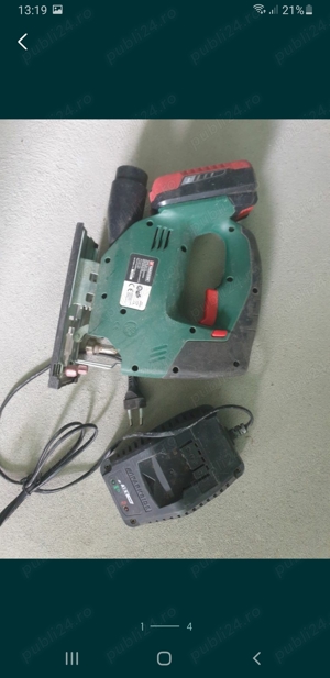 Vand fierastrau pendular 18V Parkside, o baterie si incarcator. Doar ce se vede in poza. Functionant
