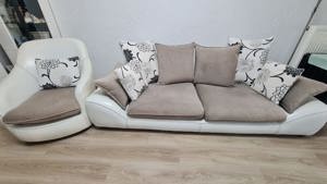 Canapele din piele set 3 piese :3locuri - 2locuri si fotoliu - imagine 7