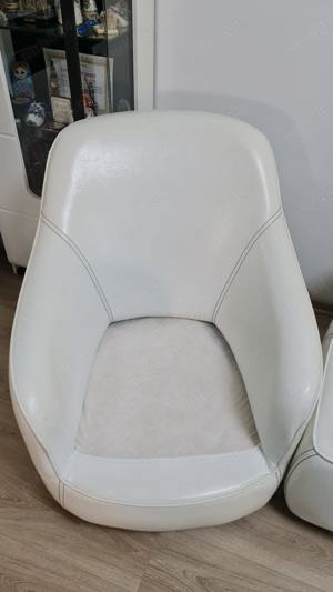 Canapele din piele set 3 piese :3locuri - 2locuri si fotoliu - imagine 2