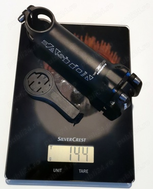 Pipa Easton EA90 SL 31.8 Stem 7  - black anodized 120mm + suport GARMIN  - imagine 7