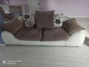 Canapele din piele set 3 piese :3locuri - 2locuri si fotoliu - imagine 8