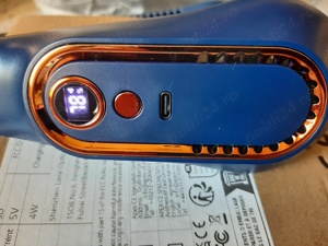 Vând ventilator portabil tip casti, cu 5 viteze, reincarcabil, nou - imagine 2