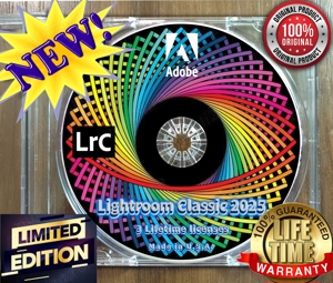 Adobe Lightroom Classic 2025 -3 Lifetime licenses - DVD Nou Sigilat