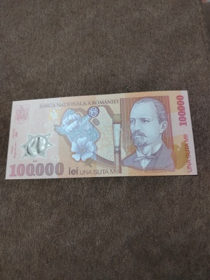 Vand bancnota 100000 Ron an 2001, noua stare impecabila