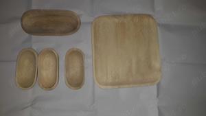 Set platou pătrat din lemn