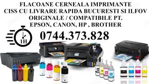 Cerneala Epson, Canon, HP, Brother.Cerneala imprimante ciss compatibila, originala cu livrare rapida