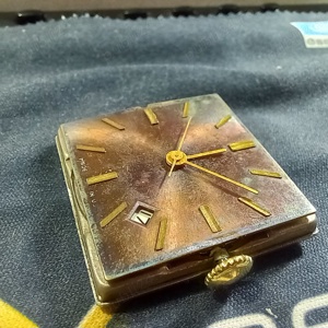 ceas mecanic sovietic Slava 2412 Square  URSS, funcțional - imagine 10