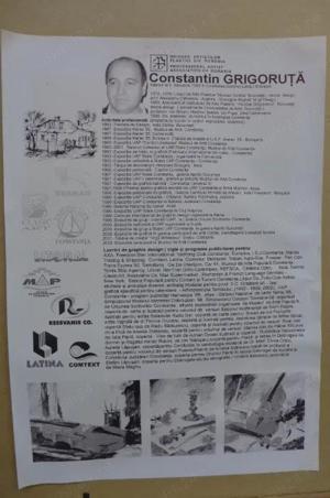 Constantin Grigoruta - Peisaj Stradal - Tehnica mixta 50 40cm - imagine 3