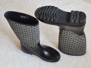 Cizme ploaie zapada dama Tory Burch Jacquard Rainboot cauciuc negru jacqard monogram - imagine 6