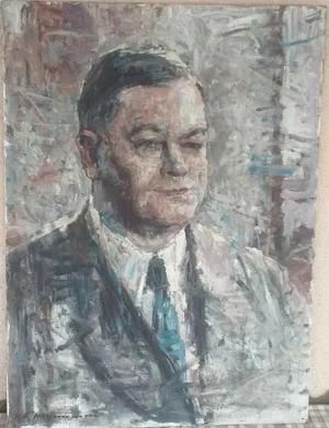 Portrete - Portret Femeie Barbat Ulei pe Panza 80 60cm Semnat TABLOU PICTOR - imagine 2