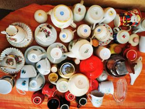 diverse vase si ustensile bucatarie, farfurii cana ceainic ceasca tacam solnite, lingurite copii etc - imagine 4