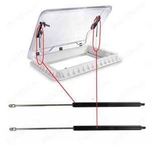 Set amortizoare/telescoape pentru trapa Dometic Heki 2 - rulote - imagine 2