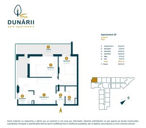 Apartament 3 camere cu CF direct de la dezvoltator strada Dunarii - imagine 2