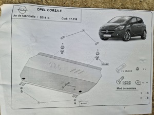 Scut motor metalic pentru Opel Corsa E - imagine 2