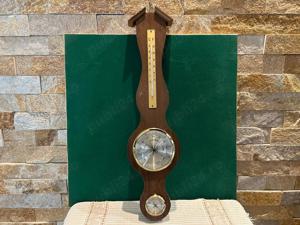 Statie meteo analogica, de colectie, din lemn masiv