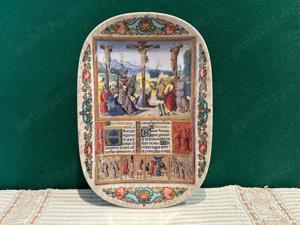 Farfurie decorativa de colectie Bradex  La Crocifissione 