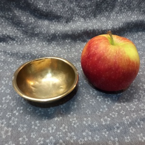 bol-căuș vintage din alamă ciocănită - imagine 4