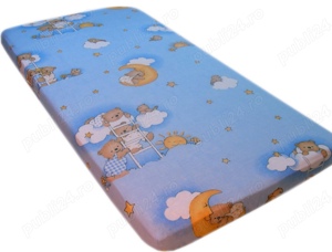 Vând 2 bucăți cearceafuri cu elastic pt pat copii 140 x 70 
