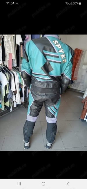 Costum moto din piele naturală 