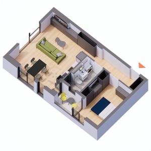 Apartament 2 camere, Torontalului , Incalzire pardoseala - Clima, Etaj 1 - imagine 2