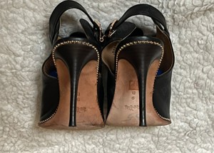 Botine negre dama Coach vara piele naturala sandale ghetute  - imagine 10