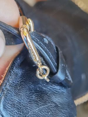 Botine negre dama Coach vara piele naturala sandale ghetute  - imagine 3