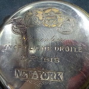 Ceas de buzunar vechi Remontoir Ancre Ligne Droite 15 Jewels - imagine 9